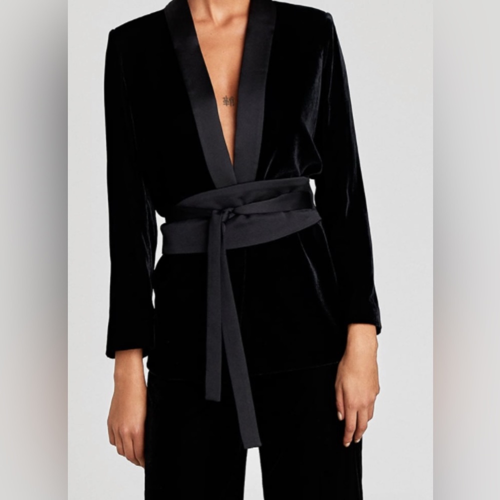 Michael Kors Black Velvet Like Women's Top